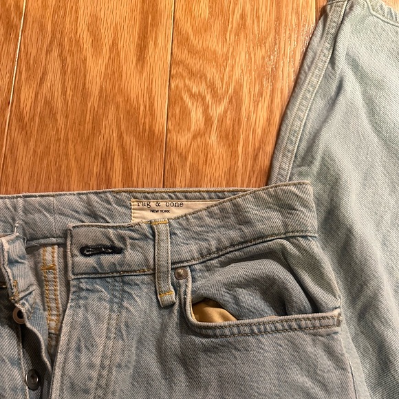 RAG AND BONE Logan feather weight low rise wide leg jeans size 30 - Picture 4 of 6